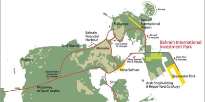 Karta över Bahrain 2030