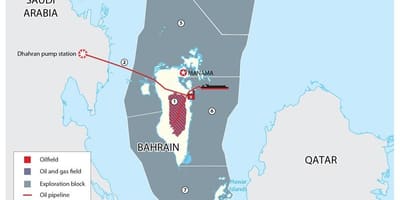 Karta över Bahrain block