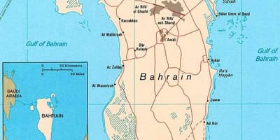 Karta över Bahrain färdplan locator