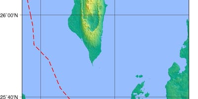 Karta över fysiska Bahrain