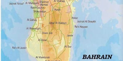 Bahrain karta med platser
