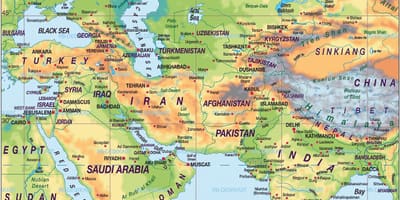 Karta över Bahrain world atlas karta