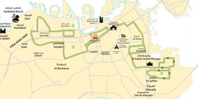 Karta över city center Bahrain