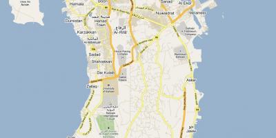 Karta för karta över gatorna i Bahrain